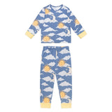 Chelsea Peers Kids Dreamy Skies Print Long Pyjama Set In Blue