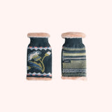 Powder Thistle Wrist Warmers In Navy