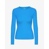 Colorful Standard Women Organic Rib LS T-Shirt In Pacific Blue
