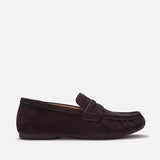 FitFlop DELICATO Suede Loafers In Chocolate Brown