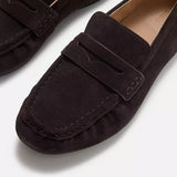 FitFlop DELICATO Suede Loafers In Chocolate Brown