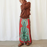 One Hundred Stars Fleur De Lys Aqua Palazzo Pants