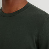 Reiss Wessex Merino Wool Crew-Neck Jumper In Dark Green
