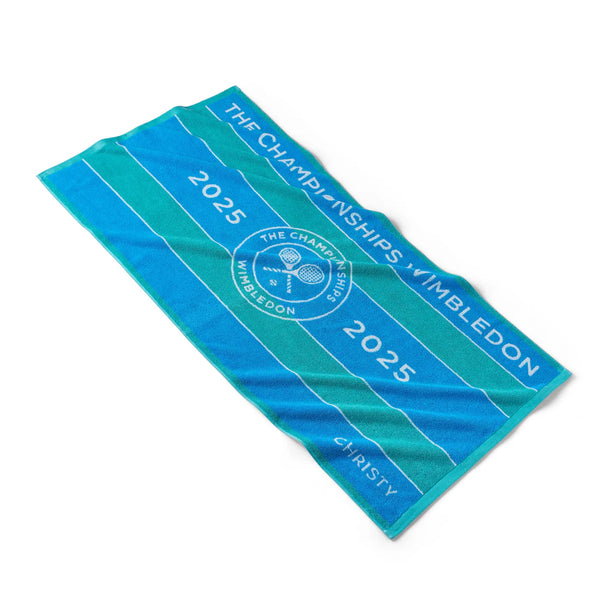 Christy Wimbledon Championship Towel 2025 in Aqua/ Sky