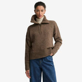 Barbour Lavensdale Quarter-Zip Jumper In Deep Camel