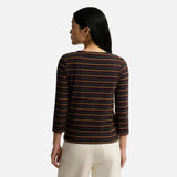 Barbour Wynn Striped T-Shirt In Shadow Classic Stripe