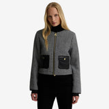 Barbour International Halina Gingham Cropped Jacket In Multi