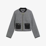 Barbour International Halina Gingham Cropped Jacket In Multi