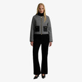 Barbour International Halina Gingham Cropped Jacket In Multi