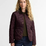 Barbour Deveron Quilted Jacket In Fig/Pale Pink