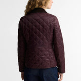 Barbour Deveron Quilted Jacket In Fig/Pale Pink