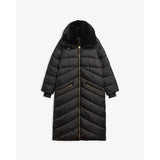 Barbour International Cyrus Longline Puffer Jacket In Black