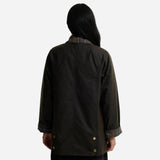 Barbour Icons Tartan Collar Modern Beadnell Waxed Jacket In Olive
