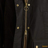 Barbour Icons Tartan Collar Modern Beadnell Waxed Jacket In Olive