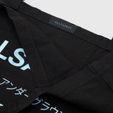 AllSaints Underground Logo Printed Tote Bag In Jet Black/Blue
