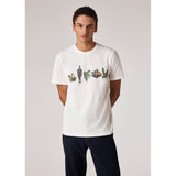 Paul Smith Men's 'Cactus' Print T-Shirt In White