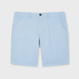 Paul Smith Cotton-Twill 'Broad Stripe Zebra' Shorts In Light Blue