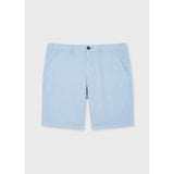 Paul Smith Cotton-Twill 'Broad Stripe Zebra' Shorts In Light Blue