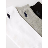 Polo Ralph Lauren 3 Pack Small Logo Trainer Liner - White/Grey/Black