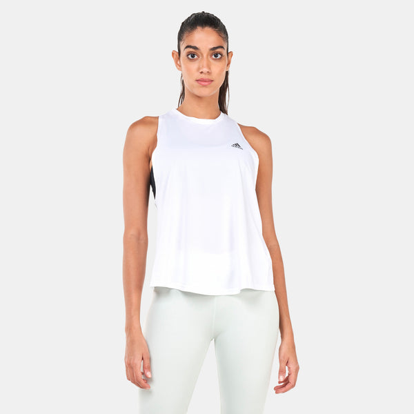 Adidas Women's Run Icons Running Tank Top In White