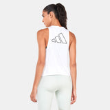 Adidas Women's Run Icons Running Tank Top In White