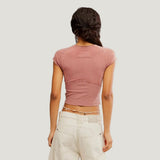 Free People Protagonist Tee In Cedar Wood