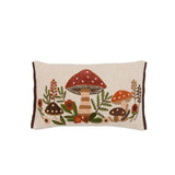 Gallery Direct Mushroom Embroidered Cushion In Ecru