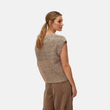 Vero Moda VMYLKA V-Neck Vest In Silk Mink