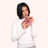 Powder Mini Velvet Pouch Mouse In Pink