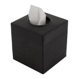 Global Explorer Ribbed Tissue Box Cover in Black