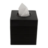 Global Explorer Ribbed Tissue Box Cover in Black