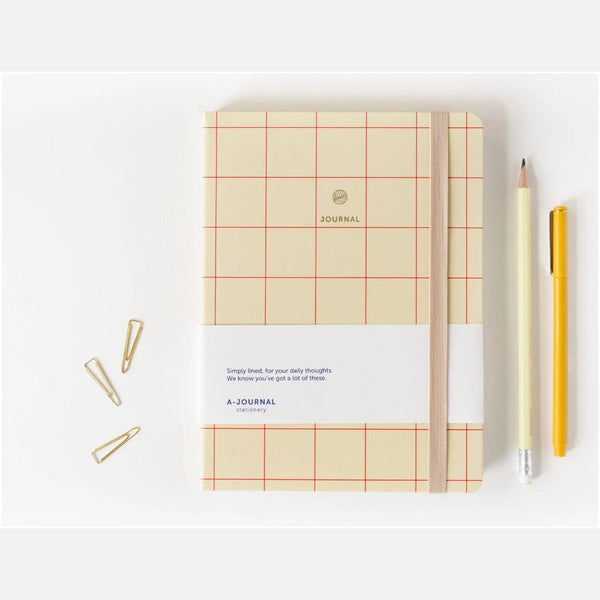 A-Journal Notebook In Checkered Red