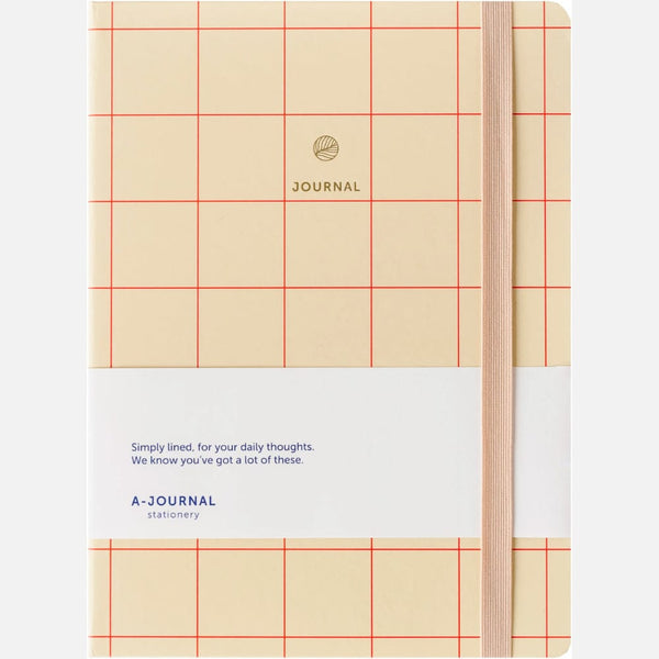 A-Journal Notebook In Checkered Red