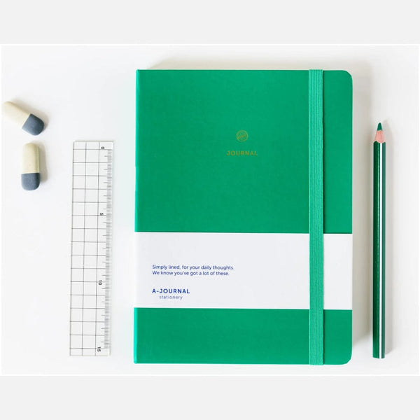 A-Journal Notebook In Emerald Green