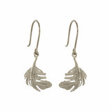 Alex Monroe Little Feather Hook Earrings In Silver