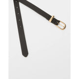 Pieces PCMyra Slim Gold Buckle Belt In Black