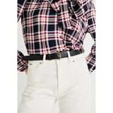 Pieces PCOline 2-Pack Jeans Belt In Black/Cognac