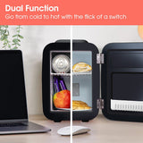 Abode Mini Fridge In Black, 4L