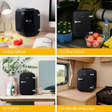 Abode Mini Fridge In Black, 4L