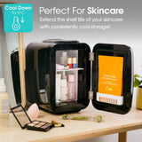 Abode Mini Fridge In Black, 4L