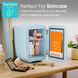 Abode Mini Fridge In Blue, 4L