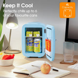 Abode Mini Fridge In Blue, 4L