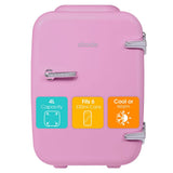 Abode Mini Fridge In Pink, 4L