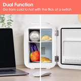 Abode Mini Fridge In White, 4L