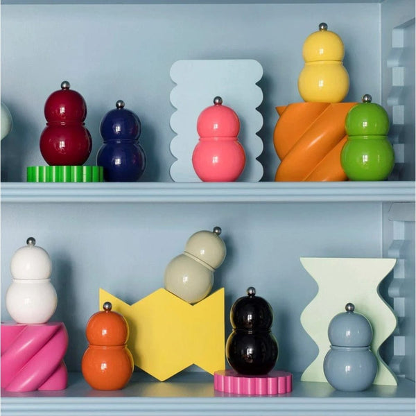 Addison Ross Chubbie Salt & Pepper Mill In Chambray