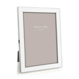 Addison Ross Enamel & Silver Frame In White, 8x10