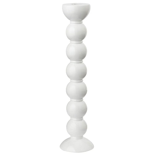 Addison Ross Extra Tall Bobbin Candlestick In White, 33cm