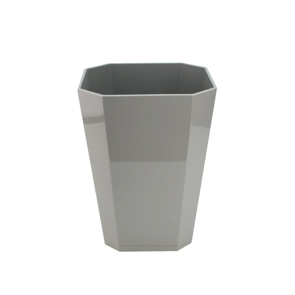 Addison Ross Octagonal Lacquer Bin In Chiffon Grey