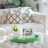 Addison Ross Scalloped Lacquer Photo Frame 5X7 In White