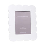 Addison Ross Scalloped Lacquer Photo Frame 5X7 In White